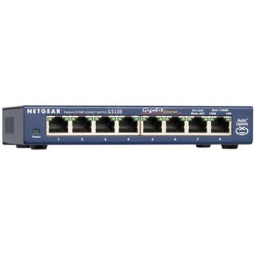 GS108-400NAS - Netgear 8-Port 10/100/1000Base-T Layer-2 Unmanaged Gigabit Ethernet Switch