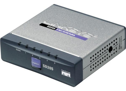 SD205 Linksys 5-Ports 10/100Mbps RJ45 High-Speed Switch