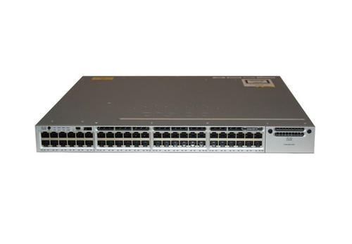 WS-C3850-48T-S - Cisco Catalyst 3850 Series 48 x Ports 1000Base-T 1U Rack-mountable Layer 3 Managed Gigabit Ethernet Switch