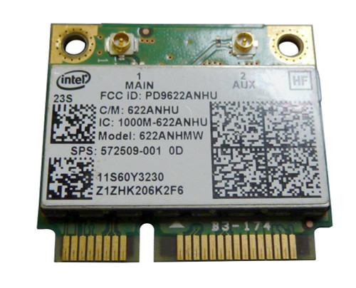 60Y3230 - IBM Lenovo Centrino Advanced-N 62802.11a/g/n Mini-PCI Wireless Card for ThinkPad