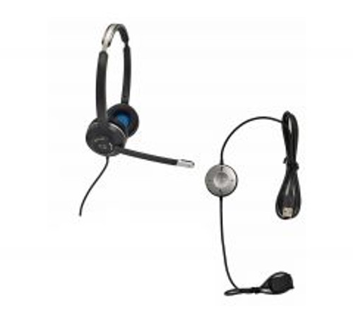 CP-HS-W-532-USBA - Cisco Dual On Ear Quick Disconnect Wired Headset with USB-A Adapter For IP Phone 8851 8861 8865