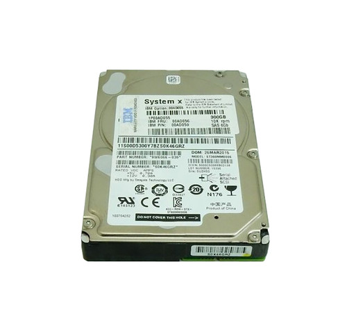 00AD055 - IBM 300GB 10000RPM SAS 6Gb/s 2.5-inch Non Hot Swapable Hard Drive for NeXtScale System