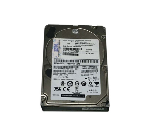 00W1595 - IBM 900GB 10000RPM SAS 6Gb/s 64MB Cache Hot-Swappable 2.5-inch Hard Drive