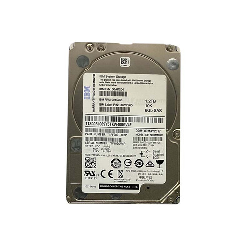 00Y5765 - IBM 1.2TB 10000RPM SAS 6Gb/s Hot-Swappable 2.5-inch Hard Drive for V3700