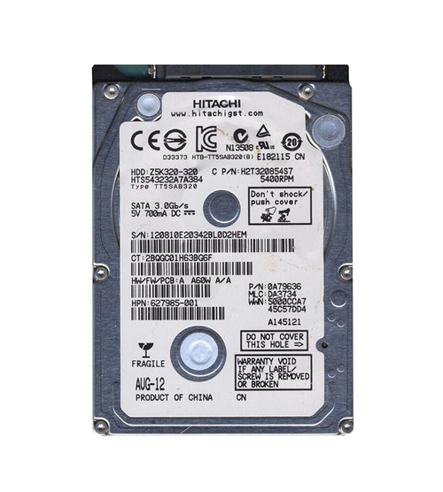 0A79636 - Hitachi Travelstar Z5K320 320GB 5400RPM SATA 3Gb/s 8MB Cache 2.5-inch Hard Drive