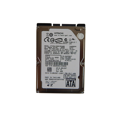0RU397 - Dell 60GB 5400RPM SATA 1.5Gb/s 2.5-inchHard Drive