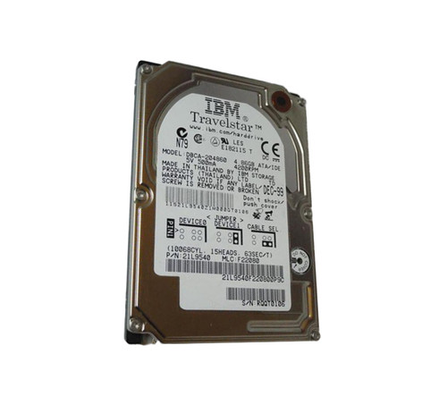 21L9540 - IBM Travelstar 6GN 4.8GB 4200RPM IDE / ATA-33 512KB Cache 2.5-inch Hard Drive