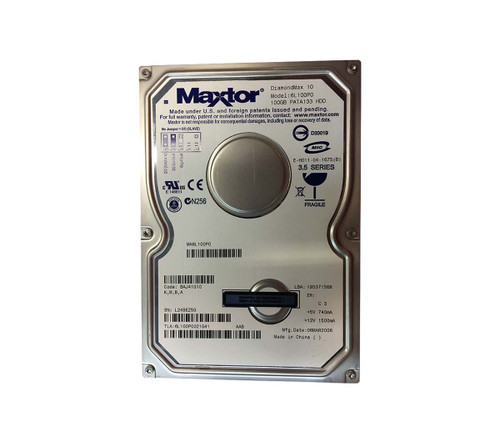 Maxtor DiamondMax 10 100GB 7200RPM ATA-133 Hard Drive 6L100P0021G41 for 3.5-Inch servers