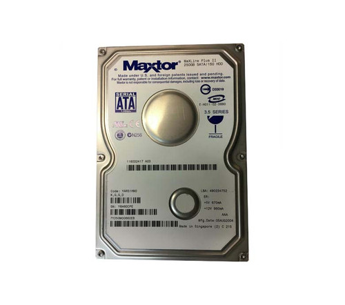 Maxtor MaXLine Plus II 250GB SATA Hard Drive 7200RPM 8MB Cache 3.5-Inch - Compatible with Servers