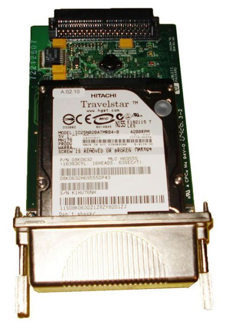 HP 20GB 4200RPM ATA-100 2.5 Hard Drive C7779-60254 for DesignJet 500/800, EIO Formatter GL2, printer parts