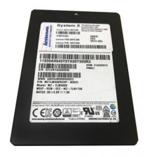 00AH608 - Lenovo 480GB Multi-Level Cell SATA 6Gb/s 2.5-inch Solid State Drive