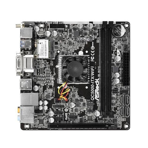 ASRock QC5000-ITX/WIFI AMD FT3 Mini-ITX Motherboard for A4-5000 Quad-Core APU, DDR3 Support, 2x SATA3.