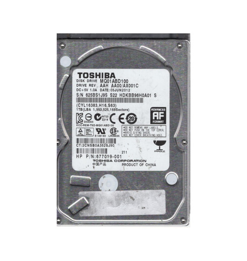 Toshiba 1TB 5400RPM SATA 2.5 Hard Drive for Laptops - HDKBB96H0A01