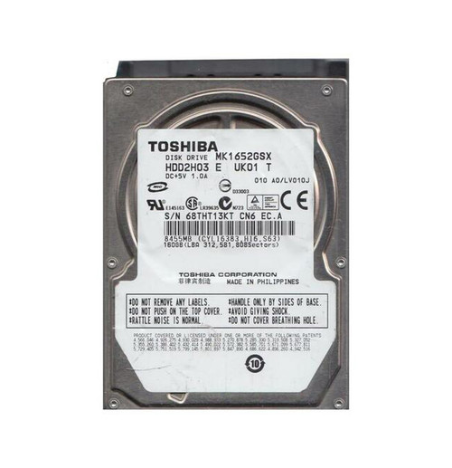 Toshiba 160GB 5400RPM SATA 2.5 HDD for ProLiant DL360p Gen8 Servers