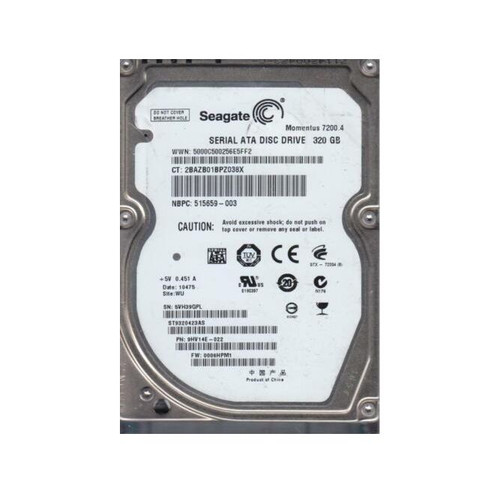 Seagate 320GB 7200RPM SATA 3Gb/s 2.5 Hard Drive for 9HV14E-022 Servers