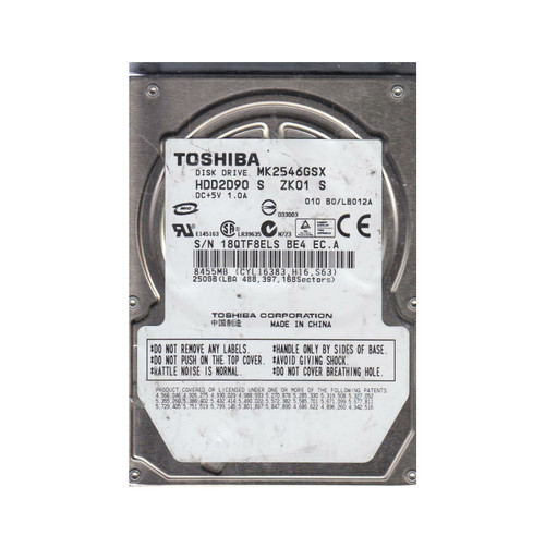 Toshiba 250GB 5400RPM SATA 3Gb/s 8MB Cache 2.5-Inch Hard Drive for HDD2D90S - Server Hard Drive