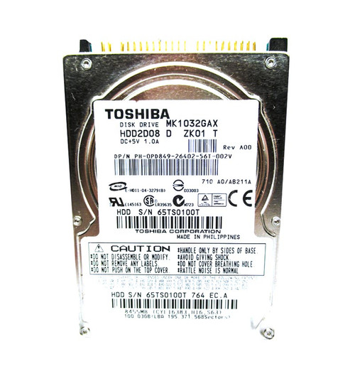 Toshiba 100GB 5400RPM IDE Ultra ATA/100 2.5 HDD for Laptops