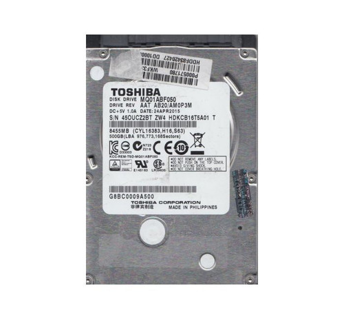 Toshiba 500GB 5400RPM SATA 2.5 Hard Drive for HDKCB16T5A01 Servers