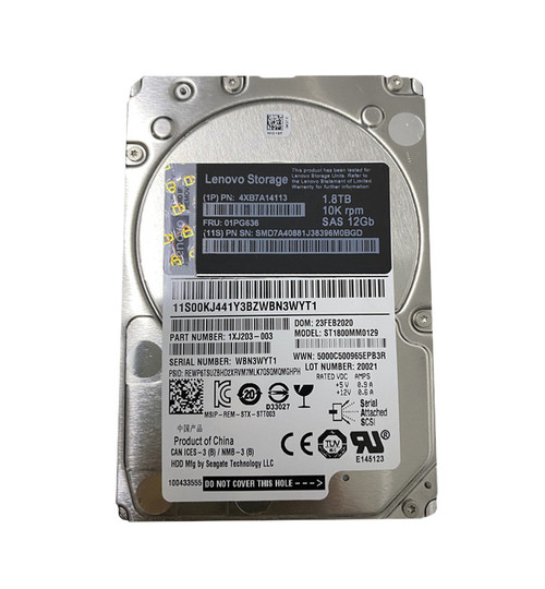 Lenovo 1.8TB SAS 12Gb/s 2.5 Nearline HDD w/ Tray for ThinkSystem DE2000H - 4XB7A14113