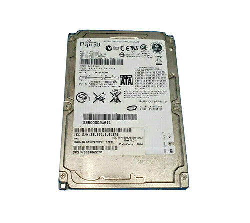 Fujitsu 80GB 5400RPM SATA 1.5Gb/s 8MB Cache 2.5-Inch Hard Drive for CA06672-B273000T Servers