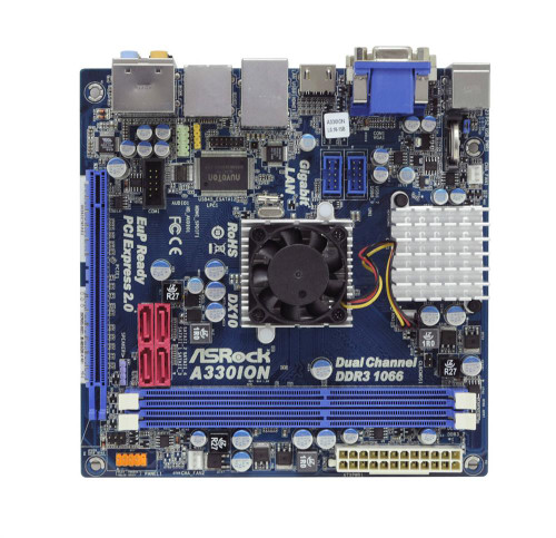 ASRock A330ION Mini-ITX Motherboard DDR3 4x SATA 3.0Gb/s Intel Atom 330 Support