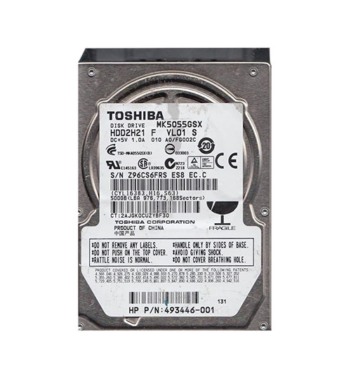 Toshiba 500GB 5400RPM SATA 3Gb/s 2.5-Inch Hard Drive HDD2H21F - for laptops and notebooks