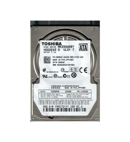 Toshiba 250GB 7200RPM SATA 3Gb/s 16MB Cache 2.5-Inch Hard Drive HDD2E63D for laptops