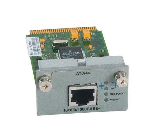 AT-A46 - Allied Telesis Single Port 10/100/1000Base-T Copper Gigabit Module for 8024M/ 8016F Series