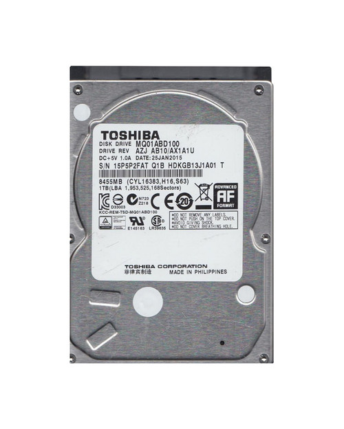 Toshiba 1TB 5400RPM SATA 2.5 Hard Drive for HDKGB13J1A01 - Server Storage Solution