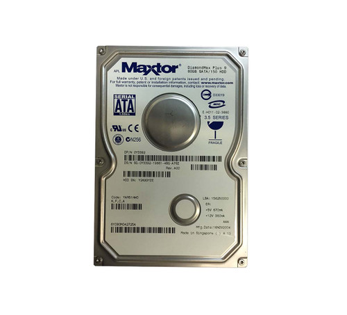 Maxtor DiamondMax Plus 9 80GB SATA Hard Drive 7200RPM 8MB Cache 3.5 - Compatible with servers