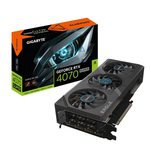 Gigabyte EAGLE GeForce RTX 4070 SUPER OC 12G graphics card for gaming - compatible with ProLiant DL360p Gen8 servers