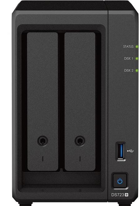Synology DS723+ 2-Bay NAS System 12 TB with 2x 6 TB HDD HAT3300-6T - Ideal for data storage and backup