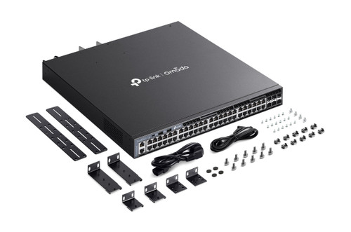 TP-LINK SG6654X Fully Managed Layer3 Switch 54 Port 48x 1 GbE 6x SFP+ 19 Omada - Network Switch for Data Centers