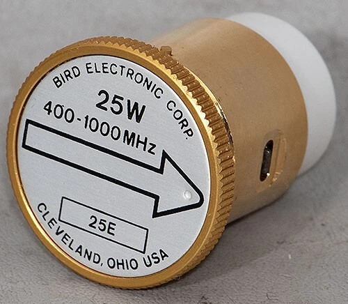 Bird 25E 25W 400-1000 MHz Wattmeter Slug/Element 43+