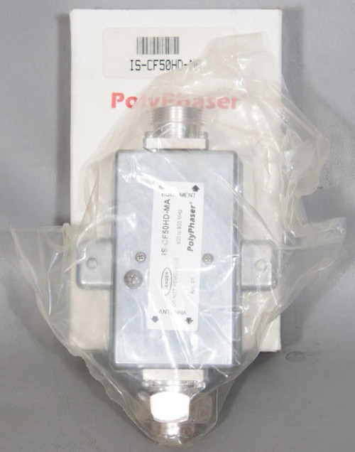 NEW PolyPhaser IS-CF50HD-MA Cellular/Paging Combiner Coaxial EMP/Surge Protector