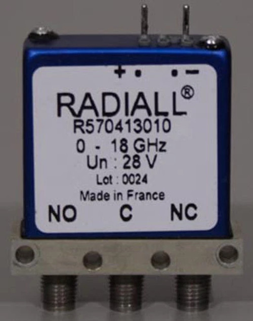 Radiall DC-18 GHz 28V1 SPDT RF SMA Coaxial Switch R570.413.010 (R570413010)