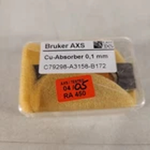 Bruker AXS Cu-Absorber 0.1mm C79298-A3158-B172 XRD Diffraction Attenuator