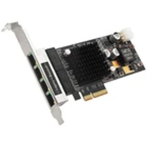 SIIG 4 Port Gigabit Ethernet with POE PCIe Card Intel 350