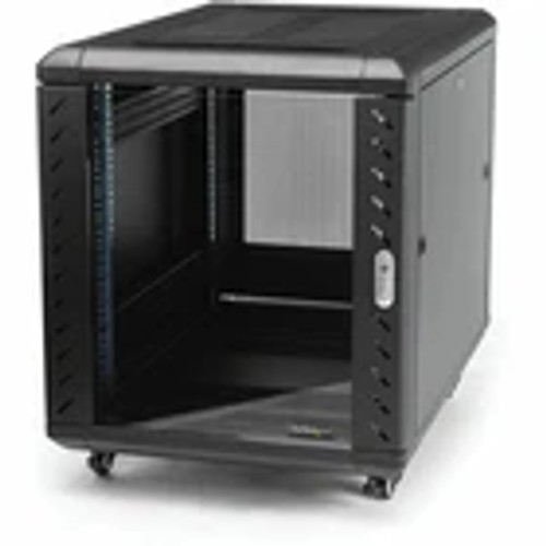 StarTech 12U 36in KnockDown Server Rack Cabinet with Casters RK1236BKF