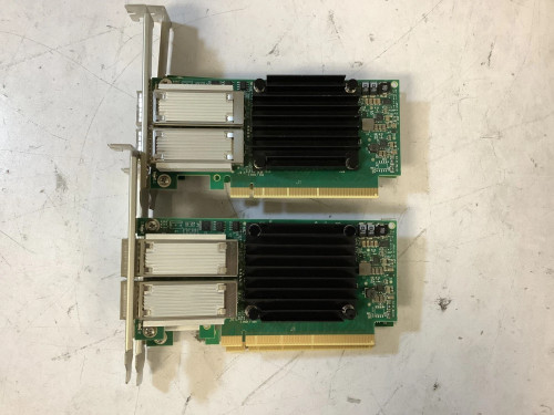 Lot of 2 Mellanox CX456A DualPort ConnectX4 EDR  100GbE Network Card P7A