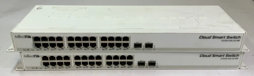 (Lot of 2) MikroTik CSS326-24G-2S+RM 24-Port Cloud Smart Network Switch "D6C"
