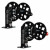 Diamond Pair of 10 Welding Lead Reel Black Heavy Duty Fixed Base  Made in USA