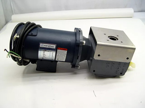Marathon Z603 Permanent Magnet Motor w/ Boston Gear SF718 Speed Reducer