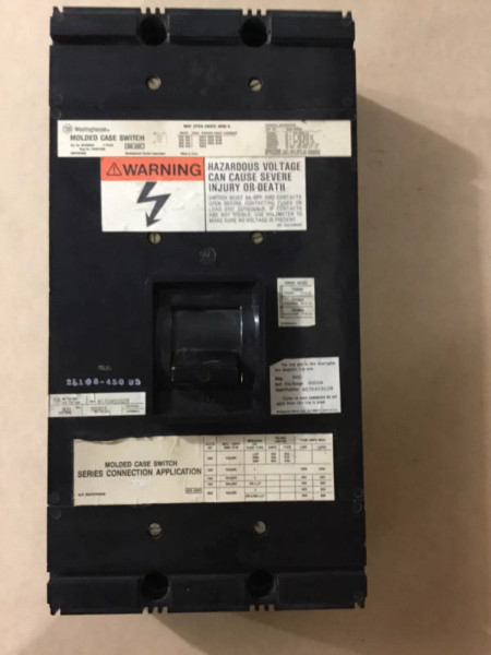 Westinghouse #MC3800WK 800amp 3pole Circuit Breaker Westinghouse #MC3800WK 800amp 3pole Circuit Breaker