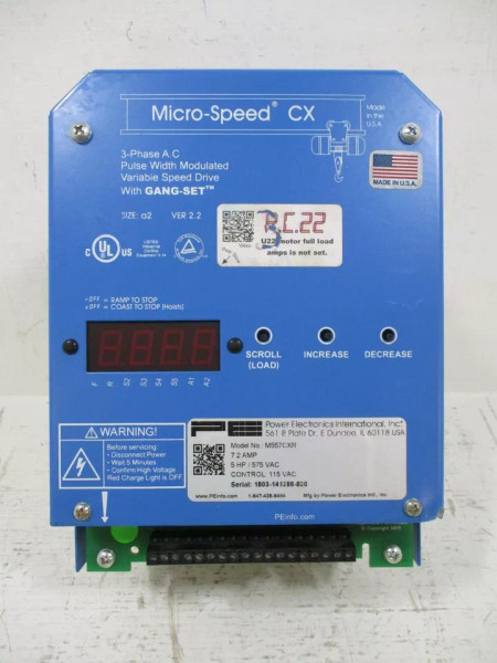 PE Power Electronics M557CXR Micro-Speed CX Variable Speed Drive 5-HP 575V 3PH