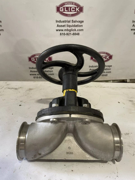 Saunders 4" Stainless Steel Manual Sanitary Diaphragm Valve