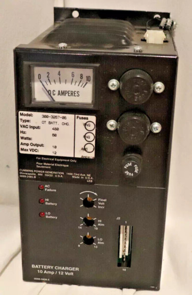 300-3257-05 Cummins Onan 480VAC Input 12VDC 10A ATS Battery Charger 300-5878-17