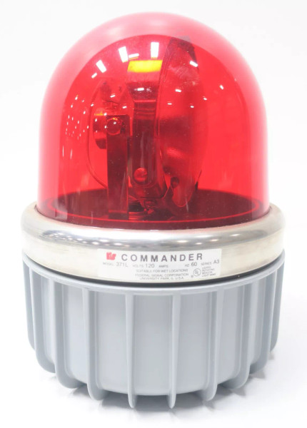 Federal Signal 371L-120R Commander Rotating Light Module Beacon Unit Red 120v-ac