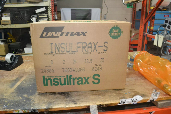 8 Unifrax Insulfrax S Insulation Blanket ROLLS 12.5 ft x 24" wide x 2" thick