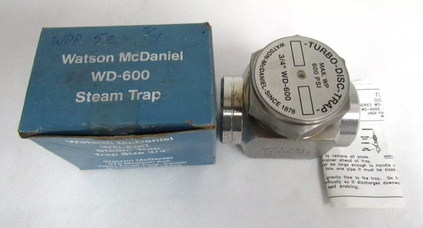 WATSON-McDANIEL 3/4" WD-600 TURBO-DISC-STEAM-TRAP WP-600PSI
